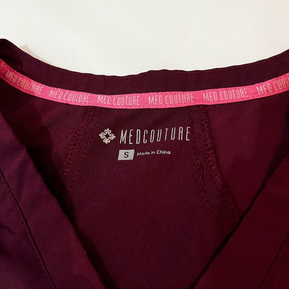 Medcouture wine scrub top